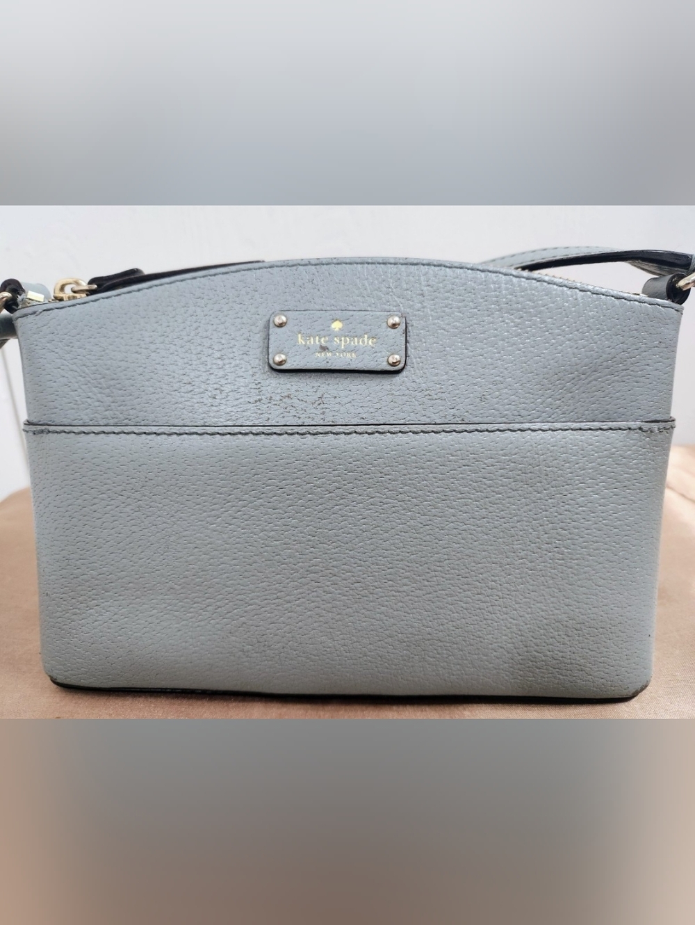 Kate Spade Grey Leather Tote Bag